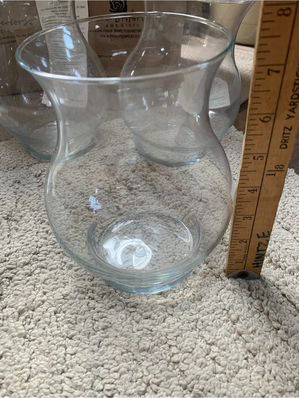 Home Interiors Clear Glass Decorative Vases - Set of 4